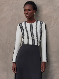 Sale Lace Applique Woven Blouse Blouses & Shirts|Tops & Tees