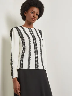 Sale Lace Applique Woven Blouse Blouses & Shirts|Tops & Tees