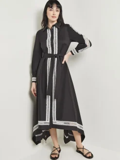 Outlet Maxi Dress - Eyelet Trim Cotton Dresses