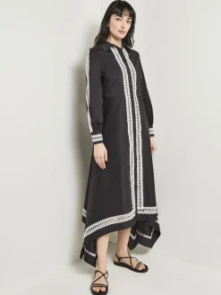 Outlet Maxi Dress - Eyelet Trim Cotton Dresses