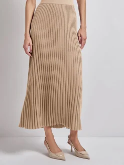 Discount Midi A-Line Soft Ribbed Knit Skirt Skirts