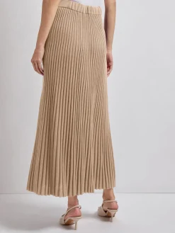 Discount Midi A-Line Soft Ribbed Knit Skirt Skirts