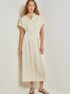 Discount Midi Fit & Flare Dress - Dolman Sleeve Woven Dresses