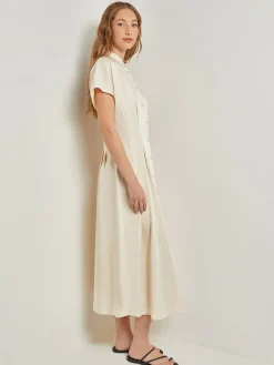 Discount Midi Fit & Flare Dress - Dolman Sleeve Woven Dresses