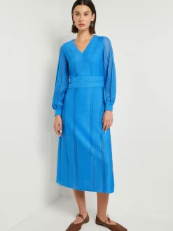 Outlet Midi Fit & Flare Dress - Multi-Stitch Knit Dresses