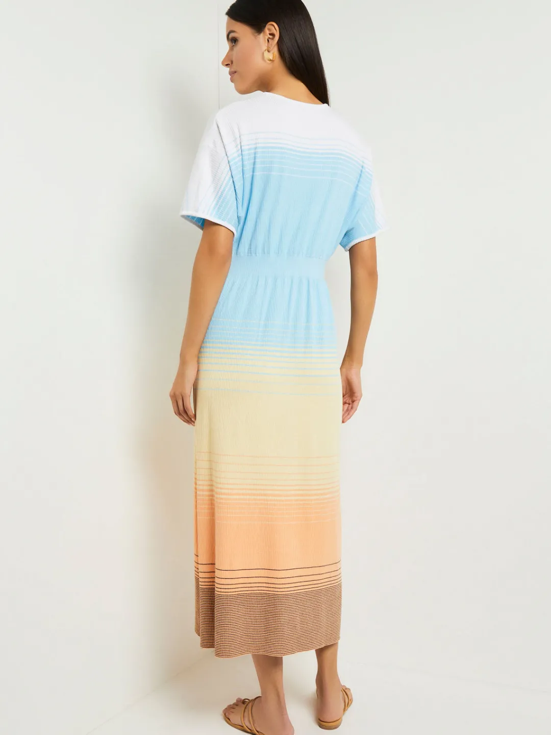 Sale Midi Fit & Flare Dress - Soft Ombre Jacquard Knit Dresses