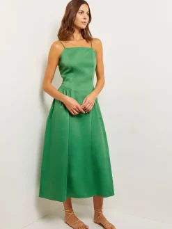 Clearance Modern Fit & Flare Cotton Maxi Dress Dresses