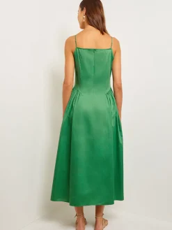 Clearance Modern Fit & Flare Cotton Maxi Dress Dresses