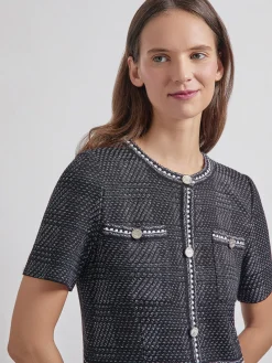 Outlet Modern Fit Bold Plaid Tweed Knit Sheath Dress Dresses