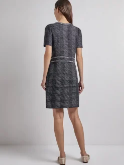 Outlet Modern Fit Bold Plaid Tweed Knit Sheath Dress Dresses