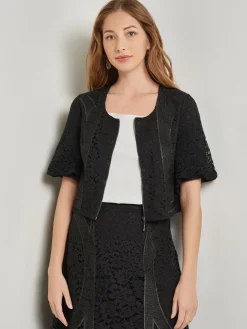 Discount Modern Fit Cropped Textural Woven Blouse Blouses & Shirts|Tops & Tees