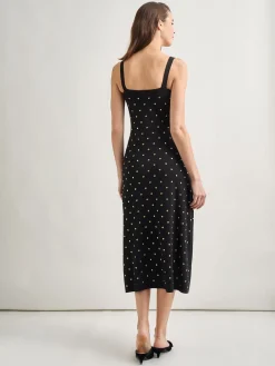 Discount Modern Fit Gold Stud Midi Soft Knit Tank Dress Dresses