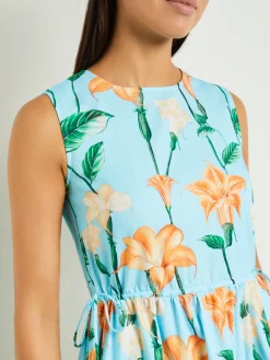 New Modern Fit Maxi Drop Waist Floral Cotton Dress Dresses
