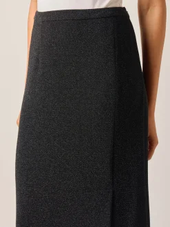 Best Modern Fit Sparkle Stretch Woven Straight Maxi Skirt Skirts