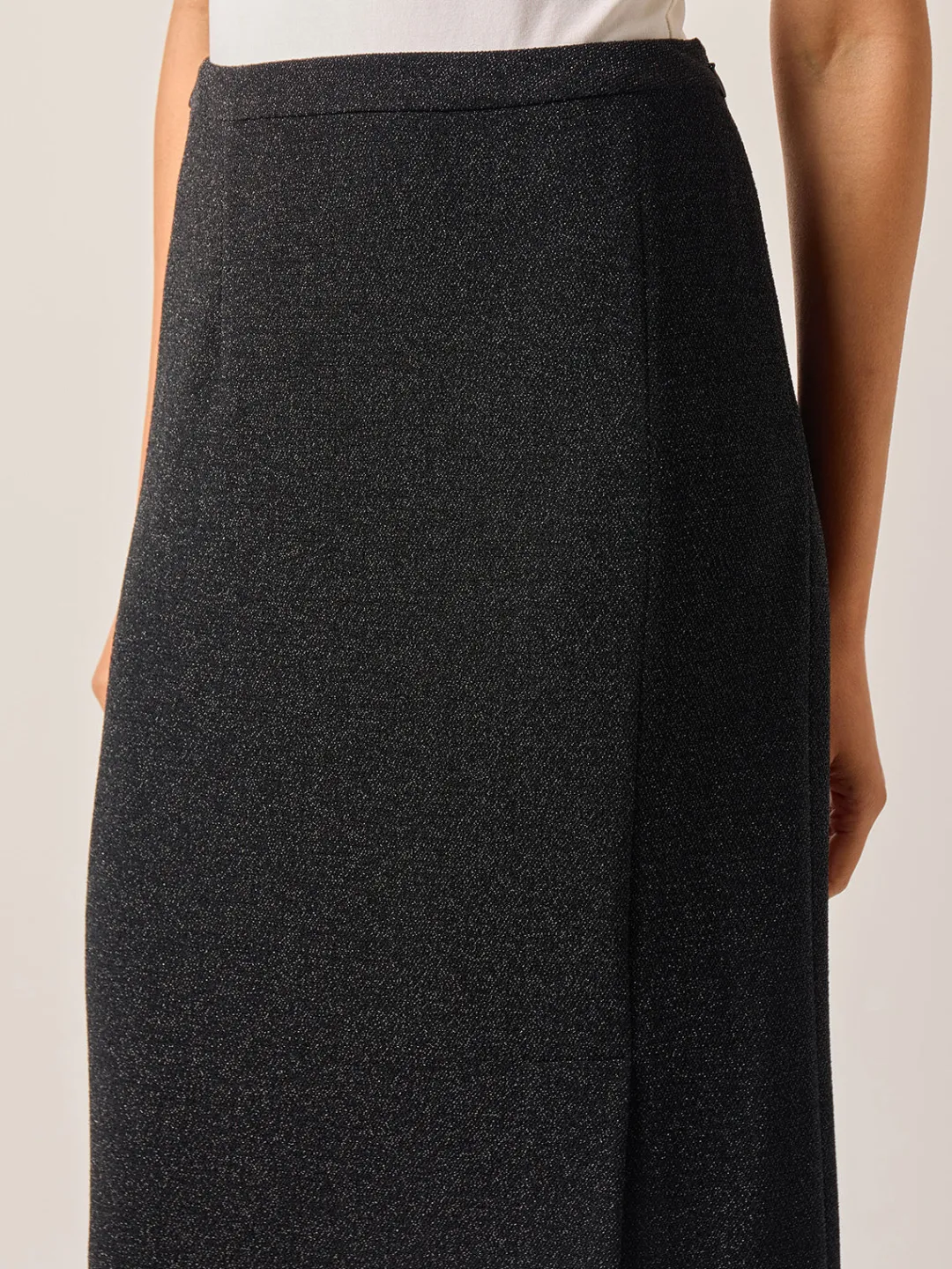Best Modern Fit Sparkle Stretch Woven Straight Maxi Skirt Skirts
