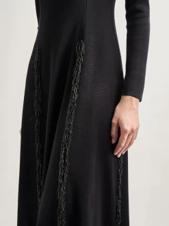Discount Modern Fit-and-Flare Sequin Princess Seam Knit Maxi Dress Dresses