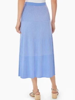 Sale Multi-Stripe Soft Knit Midi Skirt Skirts
