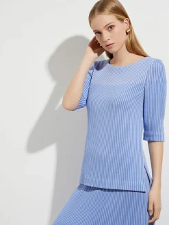 Best Multi-Stripe Soft Knit Tunic Tops & Tees