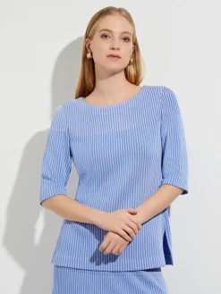 Best Multi-Stripe Soft Knit Tunic Tops & Tees