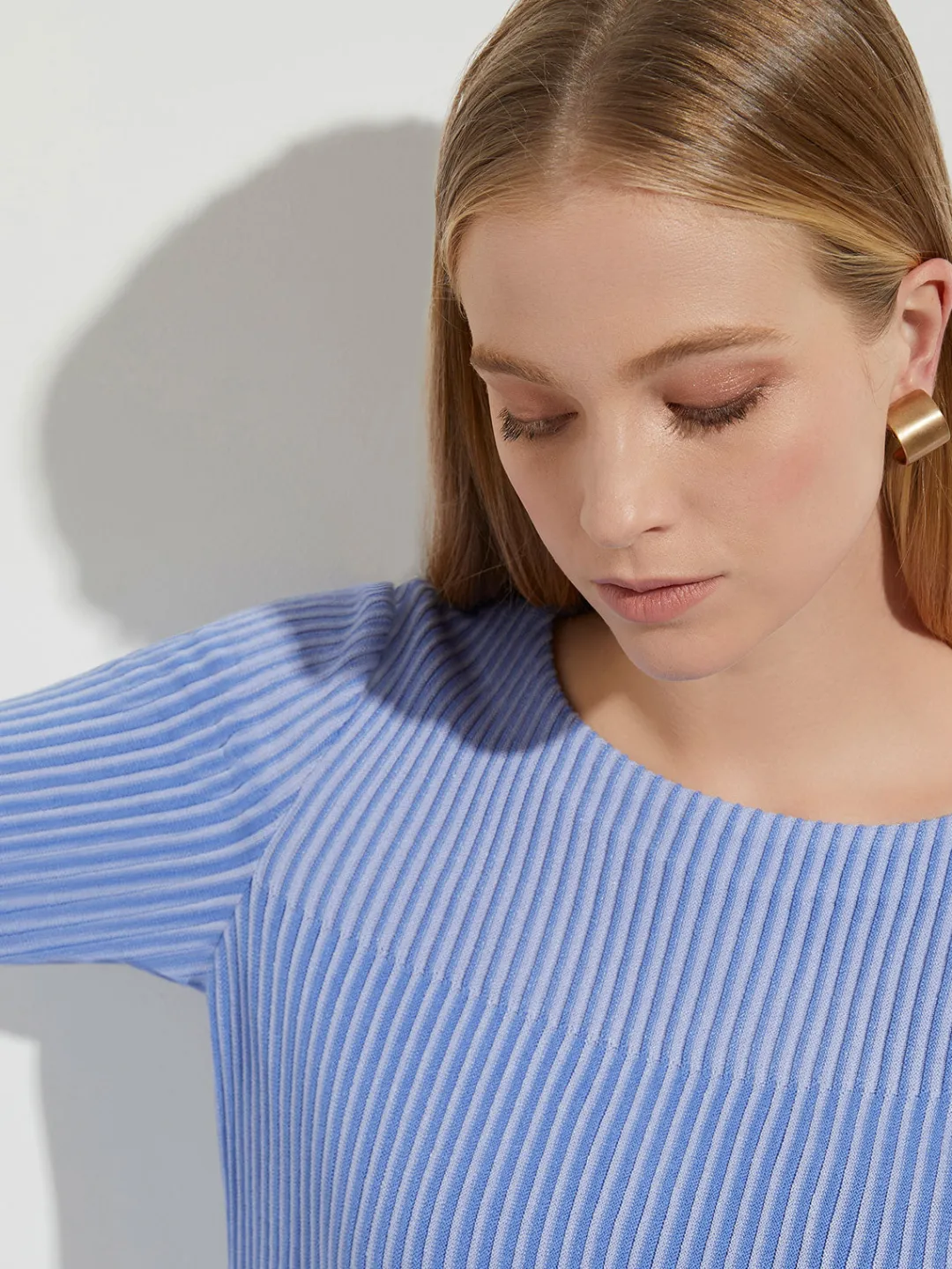 Best Multi-Stripe Soft Knit Tunic Tops & Tees