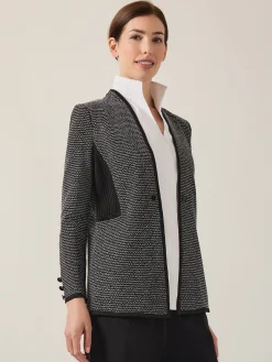 Clearance Open Neck Button Detail Blazer Jackets & Coats