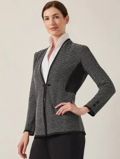 Clearance Open Neck Button Detail Blazer Jackets & Coats