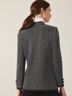 Clearance Open Neck Button Detail Blazer Jackets & Coats