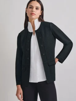 Sale Open Neck Tonal Detail Jacket Jackets & Coats