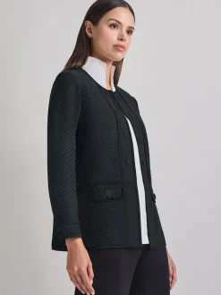 Sale Open Neck Tonal Detail Jacket Jackets & Coats