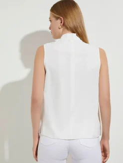 Clearance Pleated Crossover Collar Crepe de Chine Blouse Blouses & Shirts|Tops & Tees