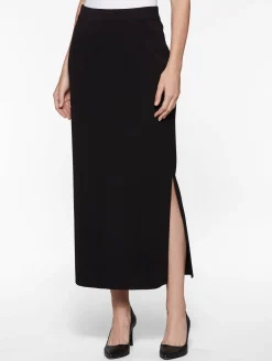 Clearance 36" Straight Knit Skirt - Long Skirt with Slit | Skirts