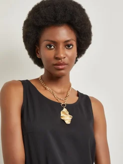 Clearance Ripple Textured Warm Necklace Accessories|Necklaces