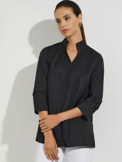 Clearance Ruche Sleeve Cotton Tunic Tops & Tees