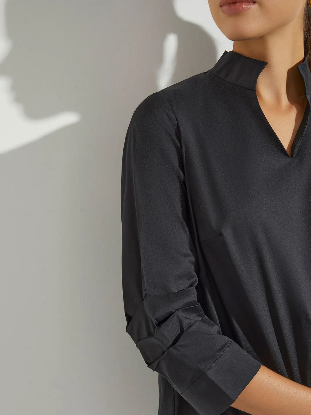 Clearance Ruche Sleeve Cotton Tunic Tops & Tees