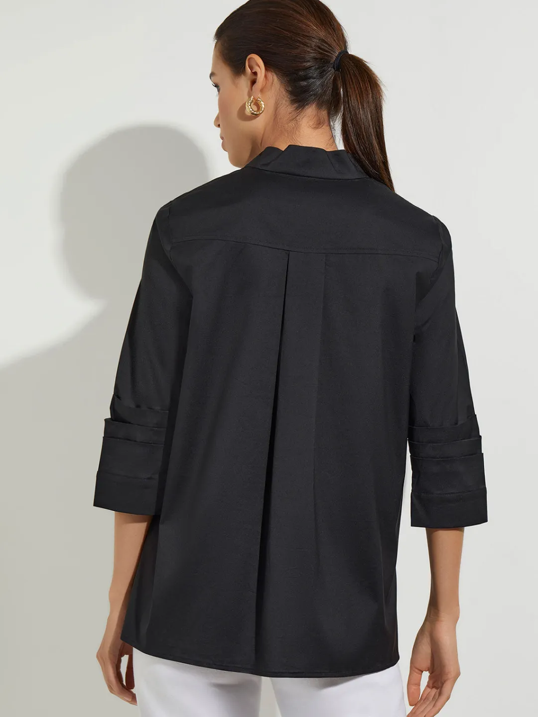Clearance Ruche Sleeve Cotton Tunic Tops & Tees