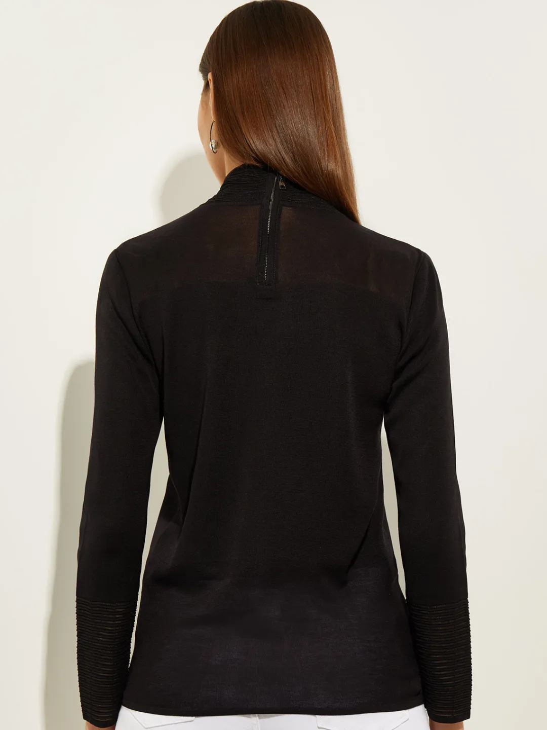Sale Sheer Inset Turtleneck Tops & Tees