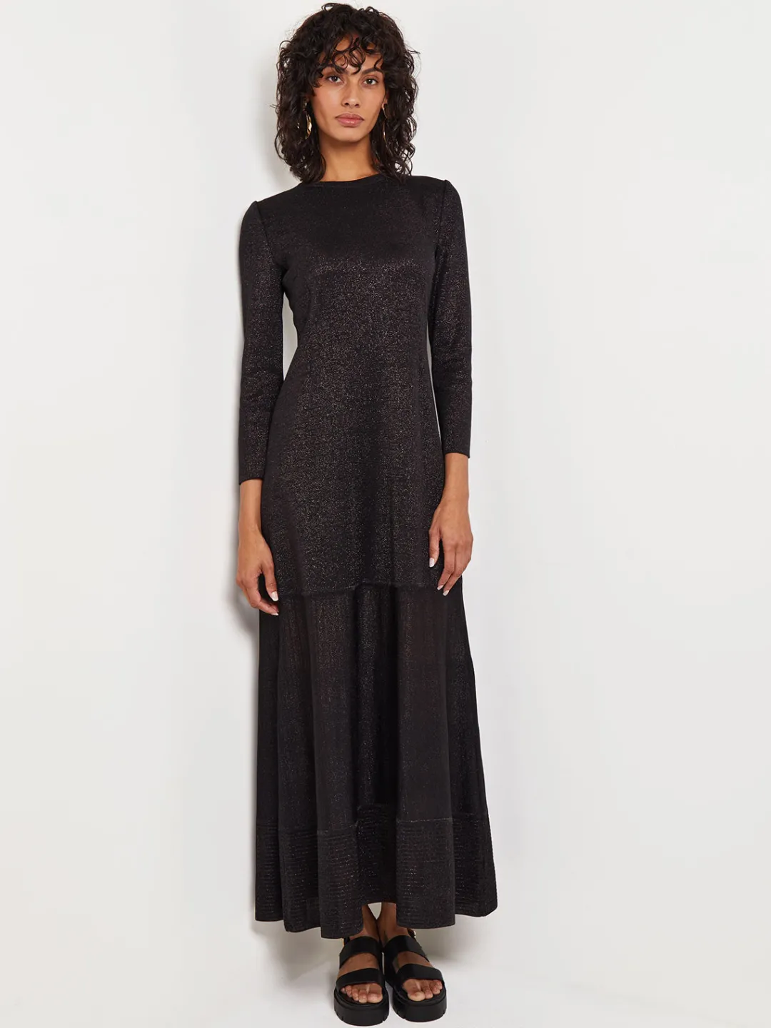 Discount Shimmer Knit Maxi Dress Dresses
