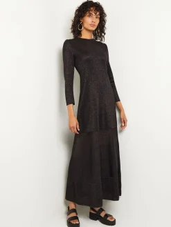 Discount Shimmer Knit Maxi Dress Dresses