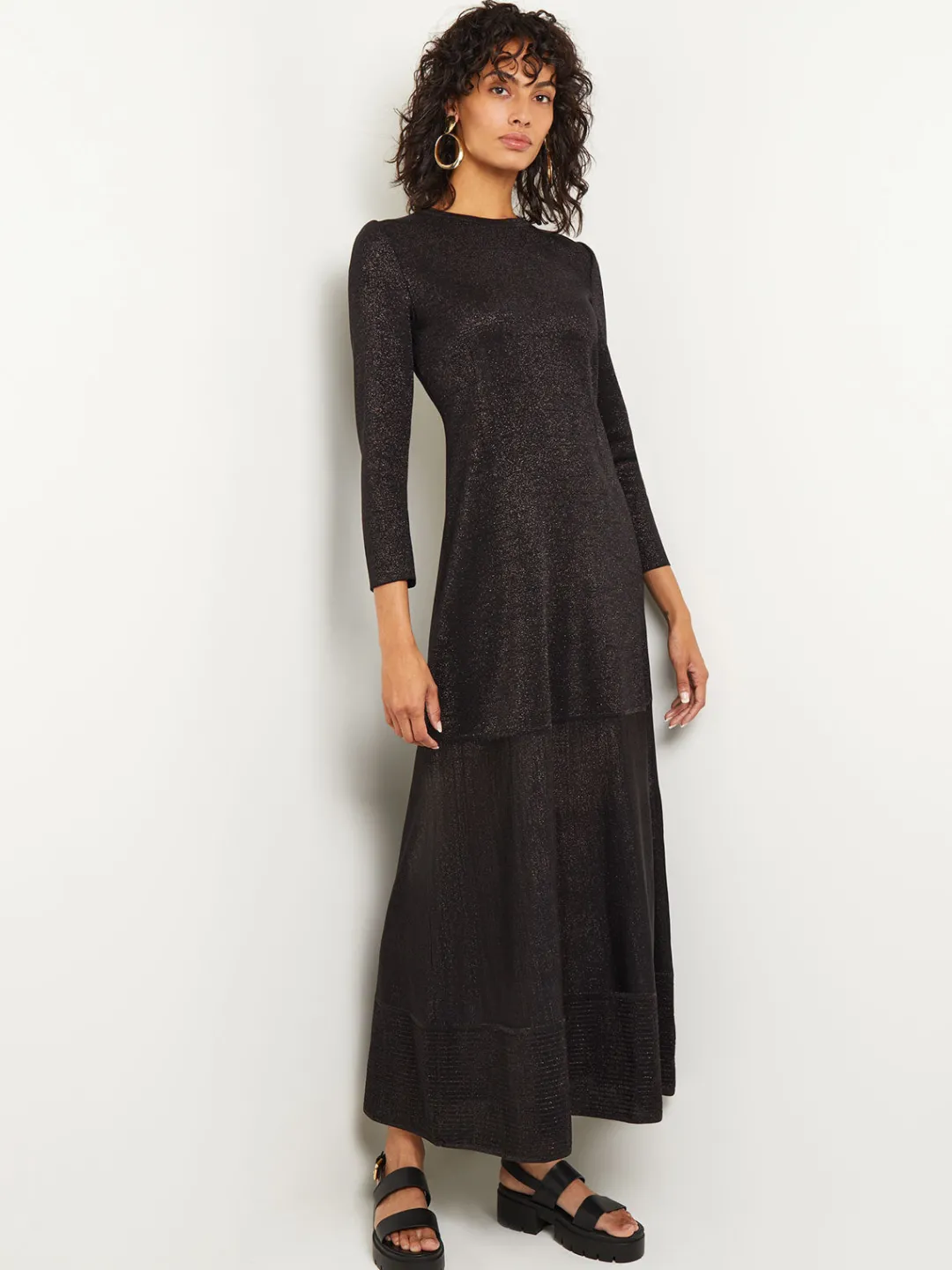 Discount Shimmer Knit Maxi Dress Dresses