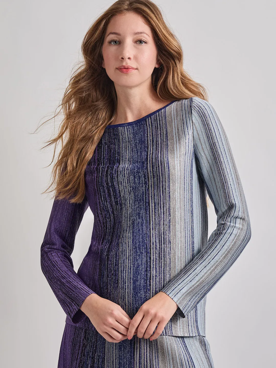 Discount Shimmer Lurex Knit Tunic Tops & Tees