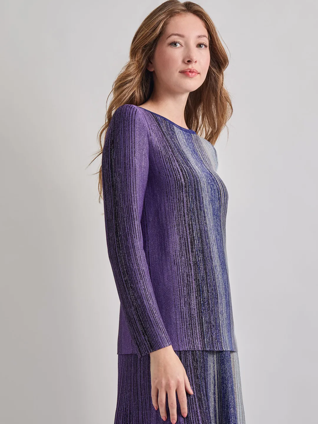Discount Shimmer Lurex Knit Tunic Tops & Tees