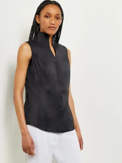 Sale Sleeveless Stretch Cotton Blouse Blouses & Shirts|Tops & Tees