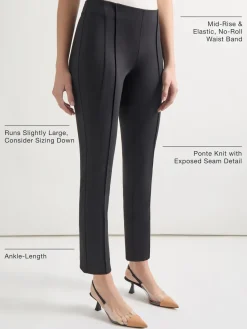 Sale Slim-Fit Ankle-length Ponte Pant Pants & Shorts