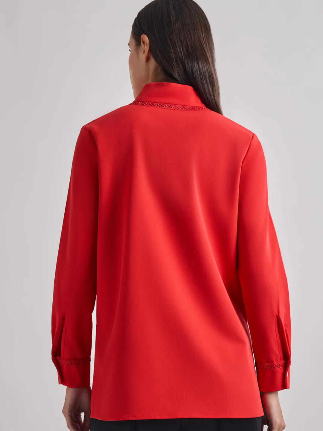 Sale Soutache Detail Tonal Stretch Crepe Tunic Blouses & Shirts|Tops & Tees