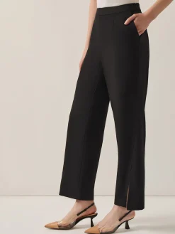 Clearance Split Hem Straight Leg Woven Pants Pants & Shorts