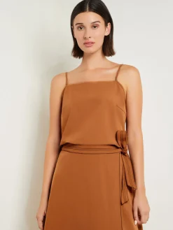 Clearance Square Neck Cami - Woven Twill Tops & Tees|Tanks