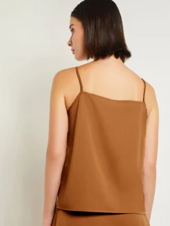 Clearance Square Neck Cami - Woven Twill Tops & Tees|Tanks