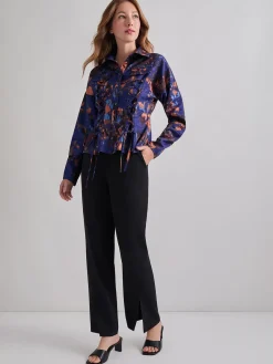 Sale Structured Corset Laced Printed Woven Jacket Jackets & Coats
