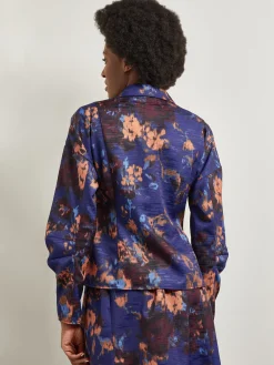 Sale Structured Corset Laced Printed Woven Jacket Jackets & Coats