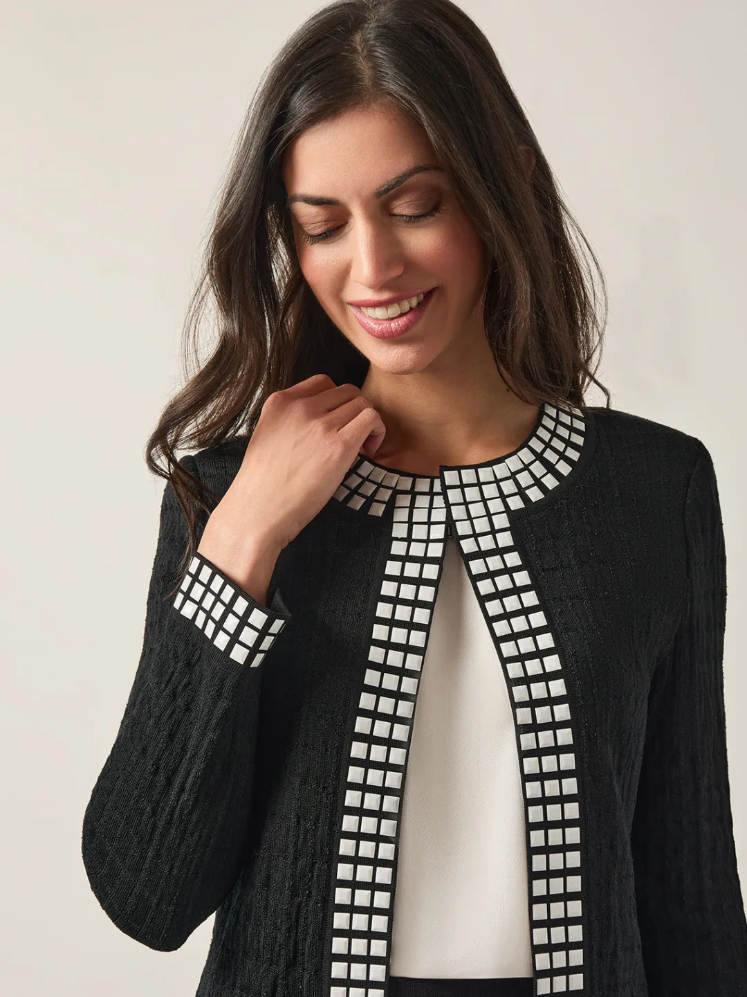 Sale Studded Open Neck Jacket Jackets & Coats